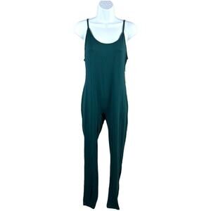 Vibe Sportswear Jumpsuit‎ Green Scoop Neck Sleeveless Stretch Knit NWT Women's L